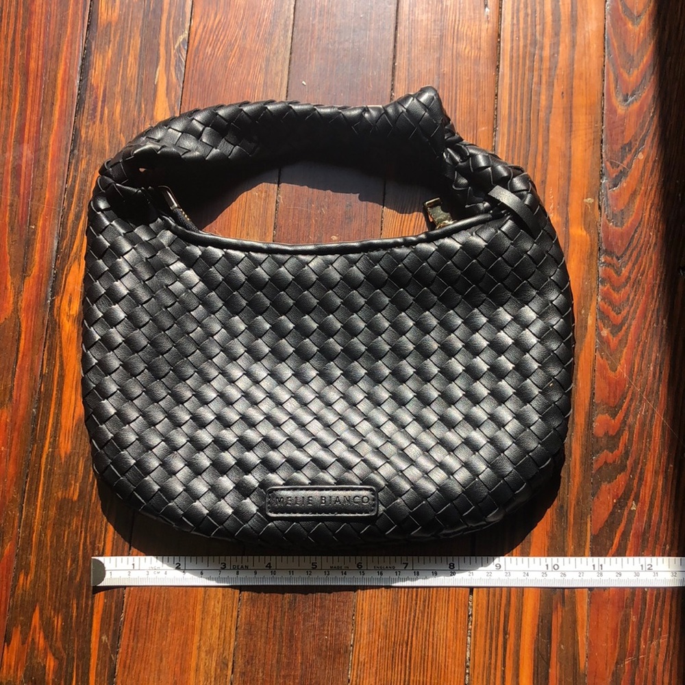 Adorable Melie Bianco Drew small top handle bag. Vegan. With one area of defect.